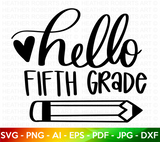 Hello Fifth Grade SVG