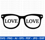 LOVE Glasses SVG