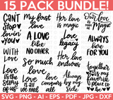 Love Quotes SVG Bundle