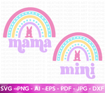 Mama and Mini Easter Rainbow SVG Bundle