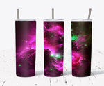 20 Oz Galaxy Skinny Tumbler Wrap - Black Pink