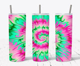 20 Oz Tie Dye Skinny Tumbler Sublimation Wrap 17