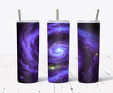 20 Oz Galaxy Skinny Tumbler Wrap - Purple