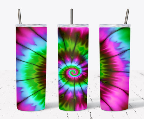 20 Oz Tie Dye Skinny Tumbler Sublimation Wrap 5