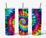 20 Oz Tie Dye Skinny Tumbler Sublimation Wrap 6