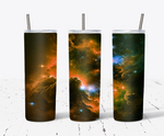 20 Oz Galaxy Skinny Tumbler Wrap - Black Orange