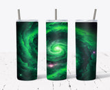 20 Oz Galaxy Skinny Tumbler Wrap - Green