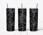 20 Oz Rose Skinny Tumbler Wrap - Gray