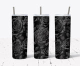 20 Oz Rose Skinny Tumbler Wrap - Gray