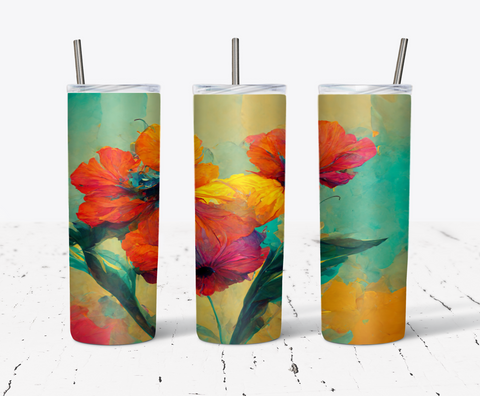 20 Oz Skinny Tumbler Wrap, Floral Tumbler Wrap 3