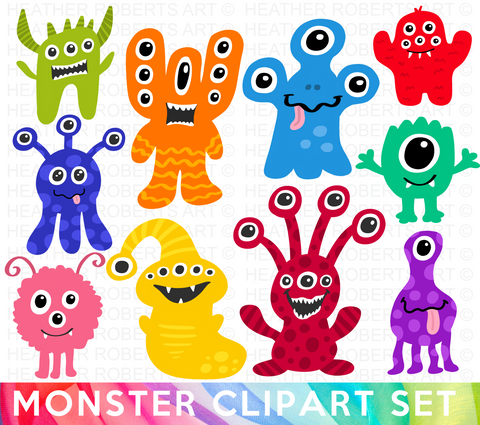 Monster Clipart Set