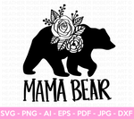 Floral Mama Bear SVG