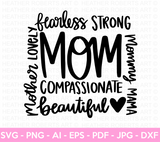 Mom Phrase Collage SVG