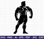 Muscle Man Silhouette SVG