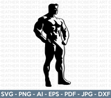 Muscle Man Silhouette SVG