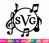 Music Monogram SVG