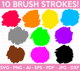 Paint Brush Stroke SVG Bundle 2