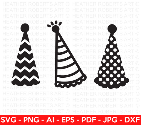 Birthday Hats Mini SVG Bundle