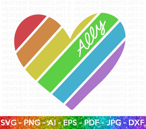 Gay Pride Ally Rainbow SVG