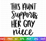 Aunt Supports Gay Niece SVG