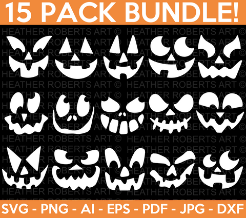 Pumpkin Face SVG Bundle