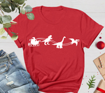 Christmas Dinosaur Sleigh Ride SVG