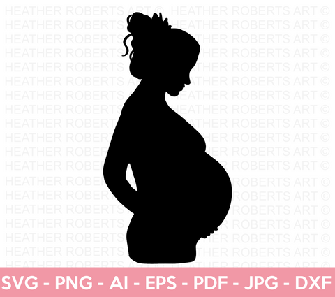 Pregnant Woman - Silhouette SVG