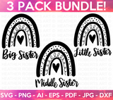 Sister Rainbow SVG Bundle