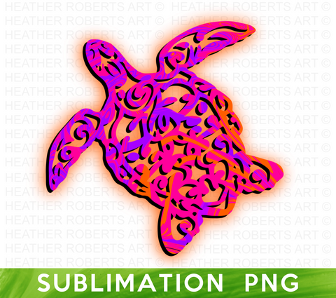 Sea Turtle Sublimation PNG