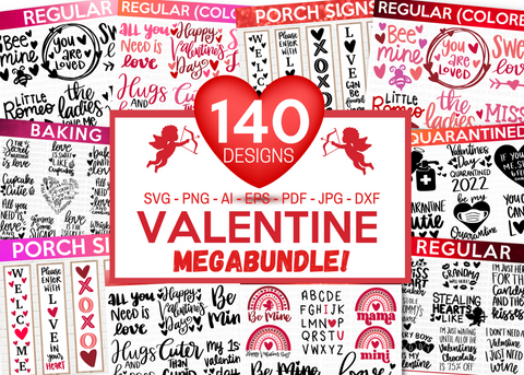 VALENTINE MEGA BUNDLE, 140 Designs