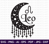 Leo Zodiac Sign Moon SVG