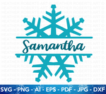 Snowflakes Split Monogram SVG
