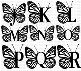 Butterfly Monogram Alphabet SVG Bundle