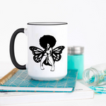 Black Butterfly Woman SVG