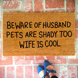 Funny Doormat - Wife Is Cool SVG