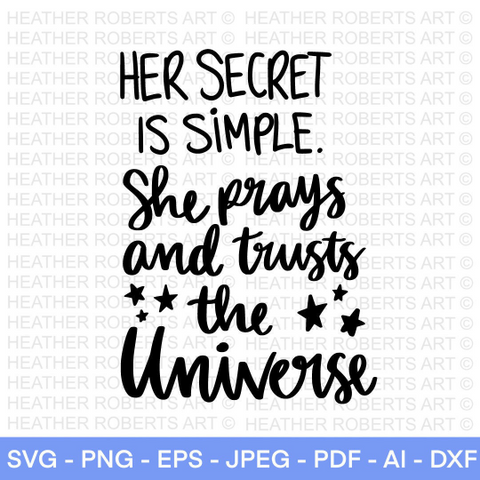 She Prays and Trust the Universe - Business woman SVG