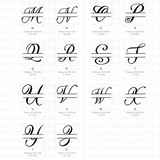 Split Monogram Alphabet SVG Bundle
