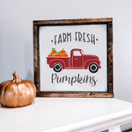 Farm Fresh Pumpkins Red Car Sign SVG