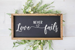 Love Never Fails SVG
