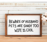 Funny Doormat - Wife Is Cool SVG