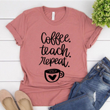 Coffee Teach Repeat SVG