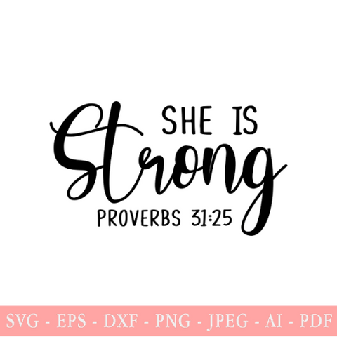 She is Strong SVG