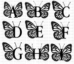 Butterfly Monogram Alphabet SVG Bundle