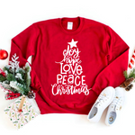 Joy, Hope, Love, Christmas Tree SVG