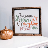 Autumn Leaves Pumpkins Please SVG