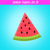 Single Watermelon Slice Clipart