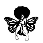 Black Butterfly Woman SVG