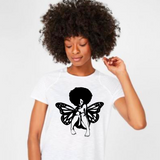 Black Butterfly Woman SVG