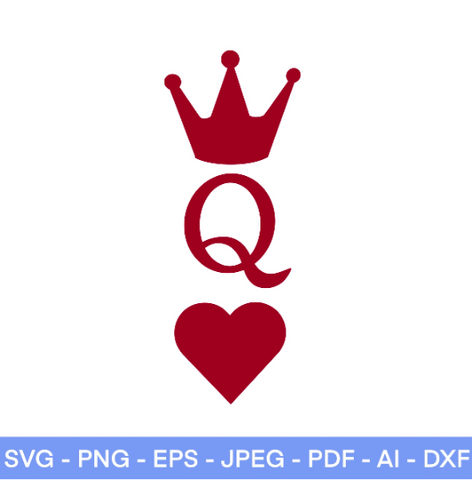 Queen of Hearts SVG