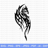 Tribal Dragon SVG